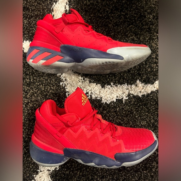 Men’s Adidas D.O.N issue 2 Spider Man Red Lace Up Sneaker - Picture 1 of 6